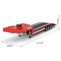 Thumbnail for Building Blocks Tech MOC RC APP Low Deck Trailer Truck Bricks Toy 19005T - 3