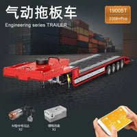 Thumbnail for Building Blocks Tech MOC RC APP Low Deck Trailer Truck Bricks Toy 19005T - 4