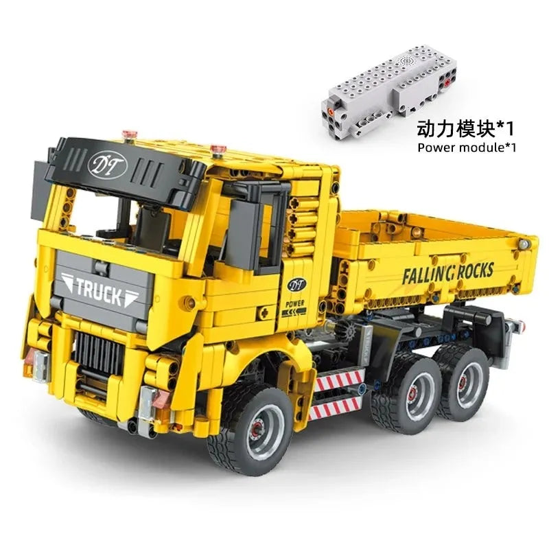 Building Blocks Tech MOC RC APP Man TGX Dump Truck Bricks Toy 15025 - 7