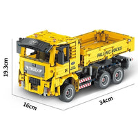 Thumbnail for Building Blocks Tech MOC RC APP Man TGX Dump Truck Bricks Toy 15025 - 6