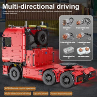 Thumbnail for Building Blocks Tech MOC RC APP Pneumatic Tractor Truck Bricks Toy 19005 - 18