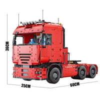 Thumbnail for Building Blocks Tech MOC RC APP Pneumatic Tractor Truck Bricks Toy 19005 - 15