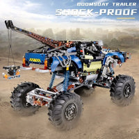 Thumbnail for Building Blocks Tech MOC RC APP Rebel Tow Service Truck Bricks Toys 18006 Construction Set Toys - 7