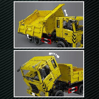 Thumbnail for Building Blocks Tech MOC RC APP Three Way Dump Truck Bricks Toys 17012 - 14
