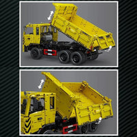 Thumbnail for Building Blocks Tech MOC RC APP Three Way Dump Truck Bricks Toys 17012 - 13