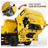 Thumbnail for Building Blocks Tech MOC RC APP Three Way Dump Truck Bricks Toys 17012 - 4