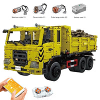 Thumbnail for Building Blocks Tech MOC RC APP Three Way Dump Truck Bricks Toys 17012 - 1