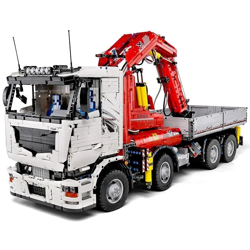 Building Blocks Tech MOC RC City Large Pneumatic Crane Truck Bricks Toy - 3