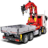 Thumbnail for Building Blocks Tech MOC RC City Large Pneumatic Crane Truck Bricks Toy - 4