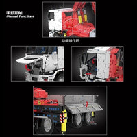 Thumbnail for Building Blocks Tech MOC RC City Large Pneumatic Crane Truck Bricks Toy - 9
