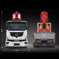 Thumbnail for Building Blocks Tech MOC RC City Large Pneumatic Crane Truck Bricks Toy - 11