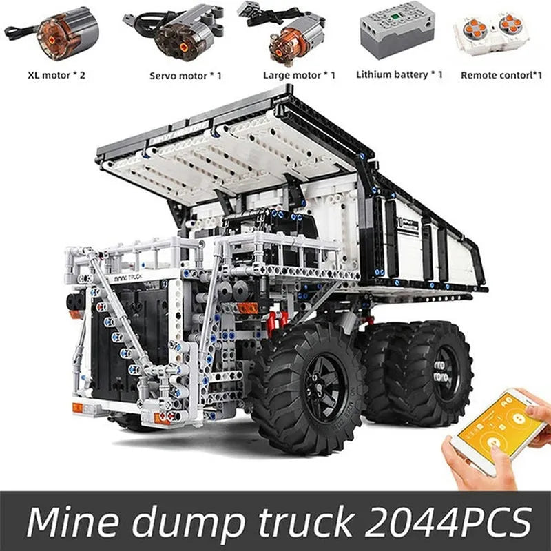 Building Blocks Tech MOC RC Custom Mining Dump Truck Bricks Toys 13170 - 2