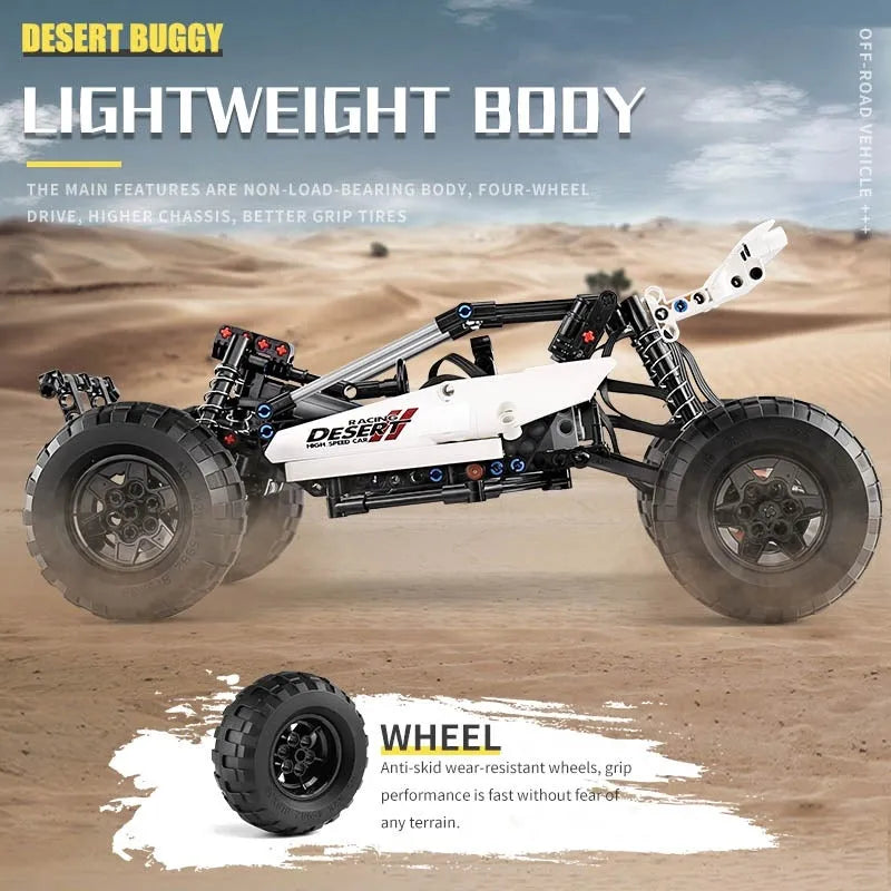 Building Blocks Tech MOC RC Desert Racing Buggy Truck Bricks Toy 18001 Construction Set Toys - 7