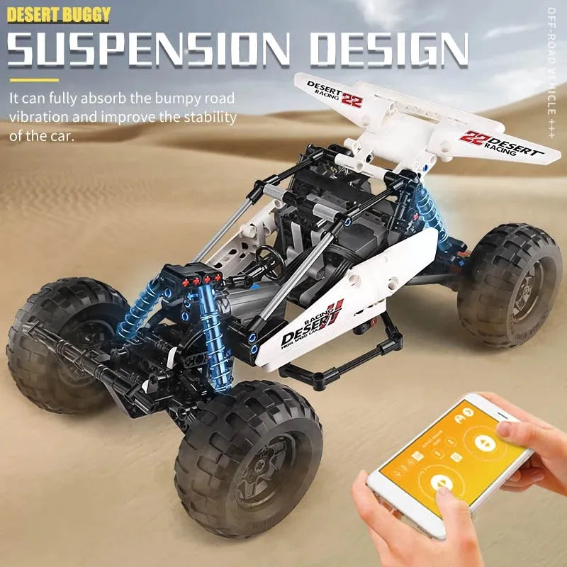 Building Blocks Tech MOC RC Desert Racing Buggy Truck Bricks Toy 18001 Construction Set Toys - 16