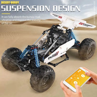 Thumbnail for Building Blocks Tech MOC RC Desert Racing Buggy Truck Bricks Toy 18001 - 16