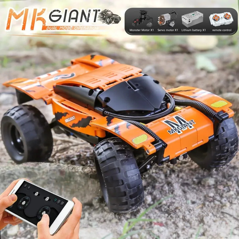 Building Blocks Tech MOC RC Giant Monster Buggy Truck Bricks Toys 18025 Construction Set Toys - 9