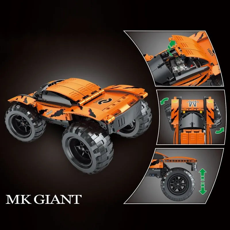 Building Blocks Tech MOC RC Giant Monster Buggy Truck Bricks Toys 18025 Construction Set Toys - 3