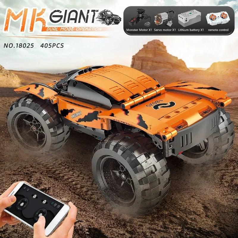 Building Blocks Tech MOC RC Giant Monster Buggy Truck Bricks Toys 18025 Construction Set Toys - 6