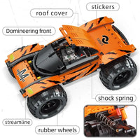 Thumbnail for Building Blocks Tech MOC RC Giant Monster Buggy Truck Bricks Toys 18025 Construction Set Toys - 7