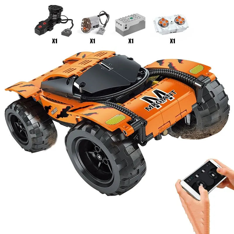 Building Blocks Tech MOC RC Giant Monster Buggy Truck Bricks Toys 18025 Construction Set Toys - 1