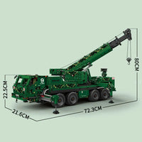 Thumbnail for Building Blocks Tech MOC RC Heavy Truck Armored Recovery Crane G-BKF Bricks Toy - 8