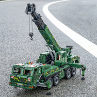 Thumbnail for Building Blocks Tech MOC RC Heavy Truck Armored Recovery Crane G-BKF Bricks Toy - 2
