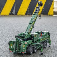 Thumbnail for Building Blocks Tech MOC RC Heavy Truck Armored Recovery Crane G-BKF Bricks Toy - 3
