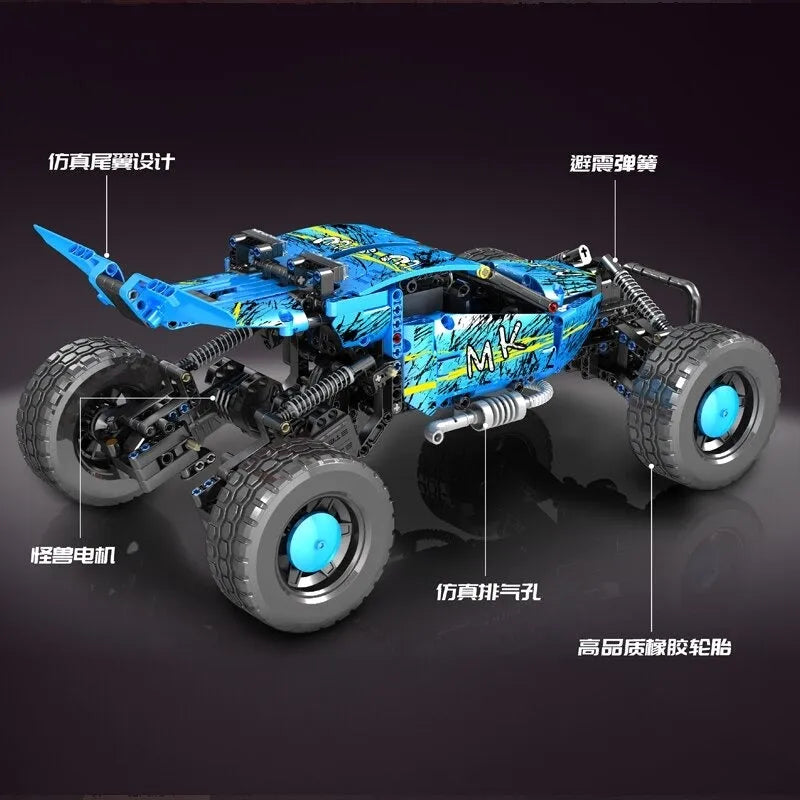 Building Blocks Tech MOC RC Hurricane Climbing Buggy Truck Bricks Toy 18019 Construction Set Toys - 9