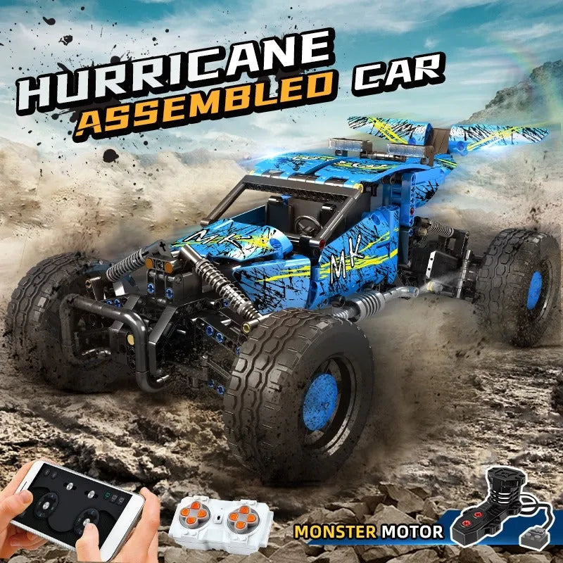 Building Blocks Tech MOC RC Hurricane Climbing Buggy Truck Bricks Toy 18019 Construction Set Toys - 3