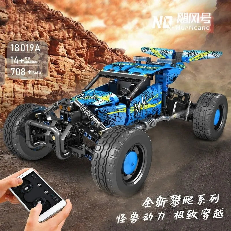 Building Blocks Tech MOC RC Hurricane Climbing Buggy Truck Bricks Toy 18019 Construction Set Toys - 2