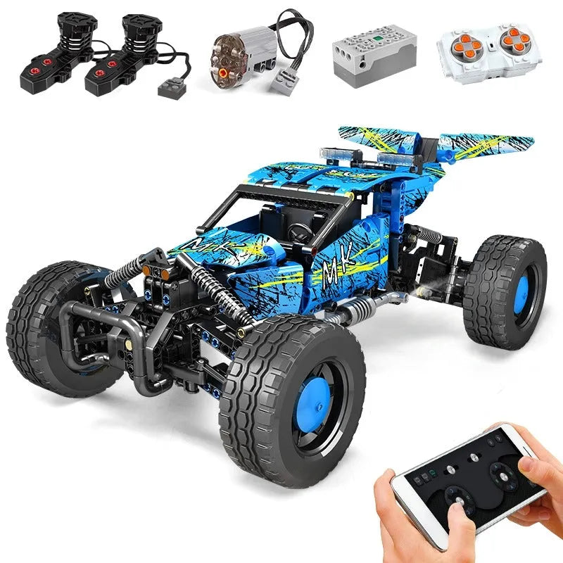 Building Blocks Tech MOC RC Hurricane Climbing Buggy Truck Bricks Toy 18019 Construction Set Toys - 1