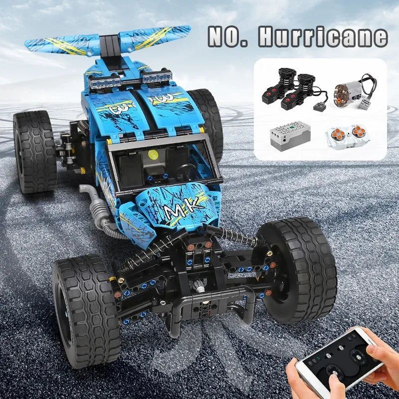 Building Blocks Tech MOC RC Hurricane Climbing Buggy Truck Bricks Toy 18019 Construction Set Toys - 6