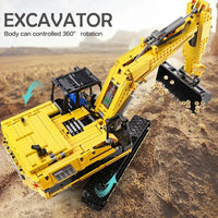 Thumbnail for Building Blocks Tech MOC RC Link Belt 250 Excavator Truck Bricks Toy 13112 - 6
