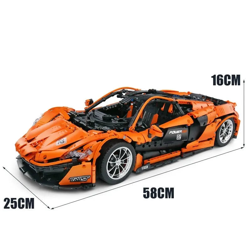 Building Blocks Tech MOC RC McLaren P1 Racing Hypercar Bricks Toy 13090 - 6