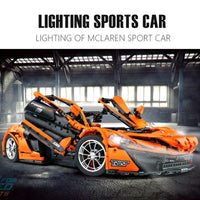Thumbnail for Building Blocks Tech MOC RC McLaren P1 Racing Hypercar Bricks Toy 13090 - 10
