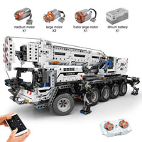 Thumbnail for Building Blocks Tech MOC RC Mobile Lifting Crane Truck Bricks Toys 17034 - 1