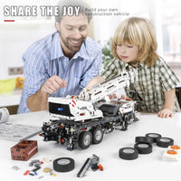 Thumbnail for Building Blocks Tech MOC RC Mobile Lifting Crane Truck Bricks Toys 17034 - 9