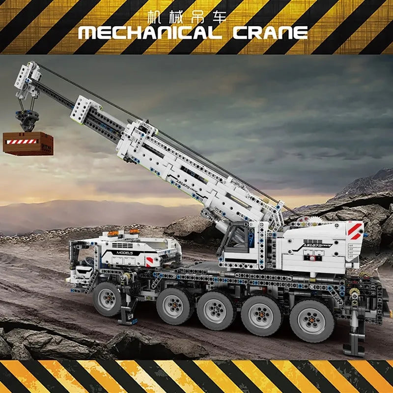 Building Blocks Tech MOC RC Mobile Lifting Crane Truck Bricks Toys 17034 - 4