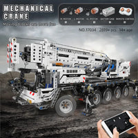 Thumbnail for Building Blocks Tech MOC RC Mobile Lifting Crane Truck Bricks Toys 17034 - 7