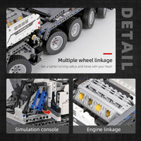 Thumbnail for Building Blocks Tech MOC RC Mobile Lifting Crane Truck Bricks Toys 17034 - 10