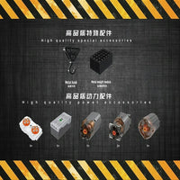 Thumbnail for Building Blocks Tech MOC RC Mobile Lifting Crane Truck Bricks Toys 17034 - 17