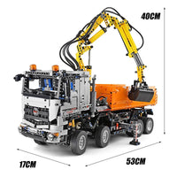 Thumbnail for Building Blocks Tech MOC RC Motorized Arocs 3245 Truck Bricks Toys 19007 Construction Set Toys - 2