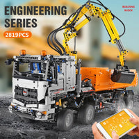 Thumbnail for Building Blocks Tech MOC RC Motorized Arocs 3245 Truck Bricks Toys 19007 - 4