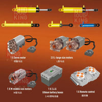 Thumbnail for Building Blocks Tech MOC RC Motorized Arocs 3245 Truck Bricks Toys 19007 Construction Set Toys - 13