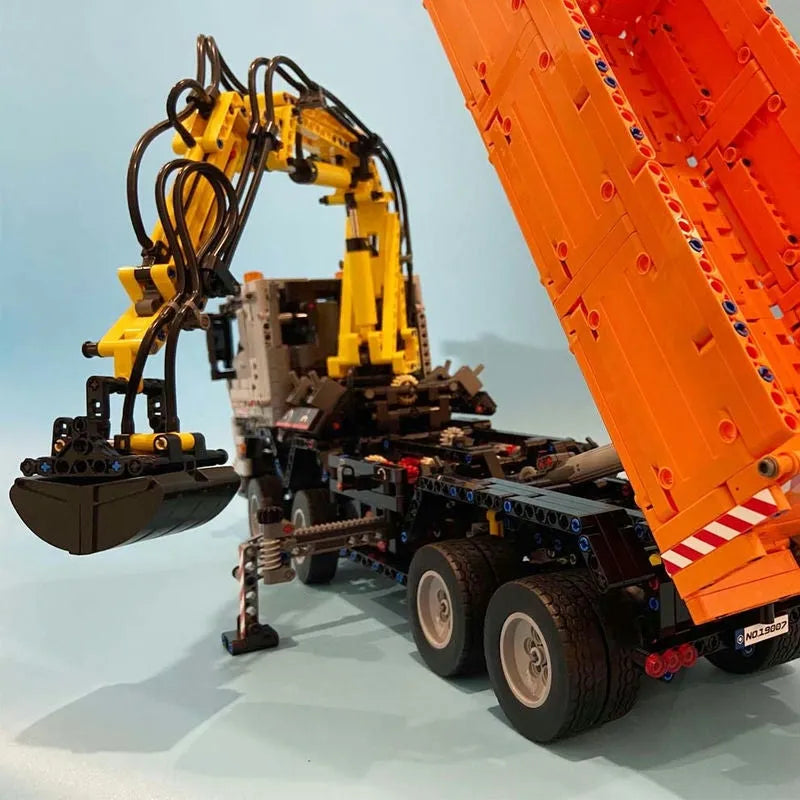 Building Blocks Tech MOC RC Motorized Arocs 3245 Truck Bricks Toys 19007 Construction Set Toys - 14