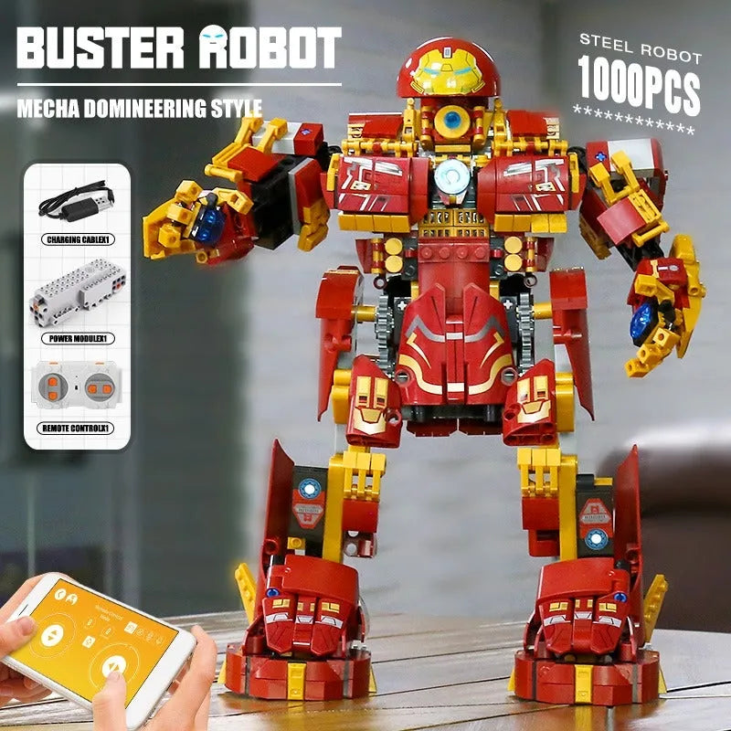 Building Blocks Tech MOC RC Motorized Buster Steel Robot Bricks Toy 15039 - 2