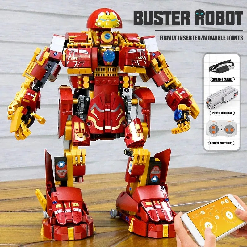 Building Blocks Tech MOC RC Motorized Buster Steel Robot Bricks Toy 15039 - 6