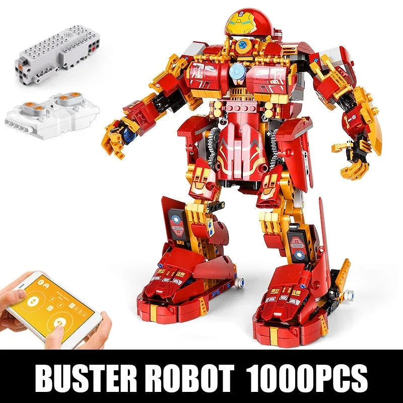 Rc Ripple Buster Tech MOC RC Motorized Buster Steel Robot Bricks Toy