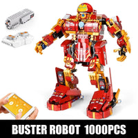 Thumbnail for Building Blocks Tech MOC RC Motorized Buster Steel Robot Bricks Toy 15039 - 1