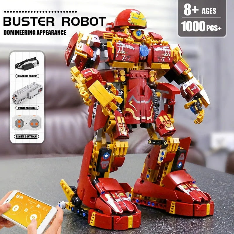 Building Blocks Tech MOC RC Motorized Buster Steel Robot Bricks Toy 15039 - 5